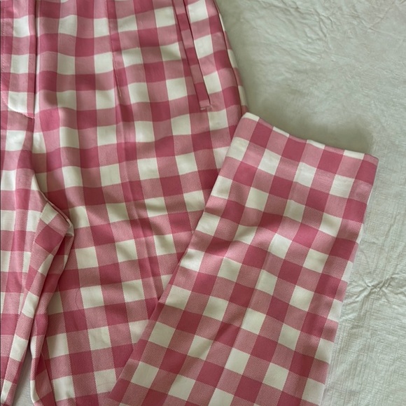 Zara Pink and White Checkered Pants size 28 - Picture 5 of 6